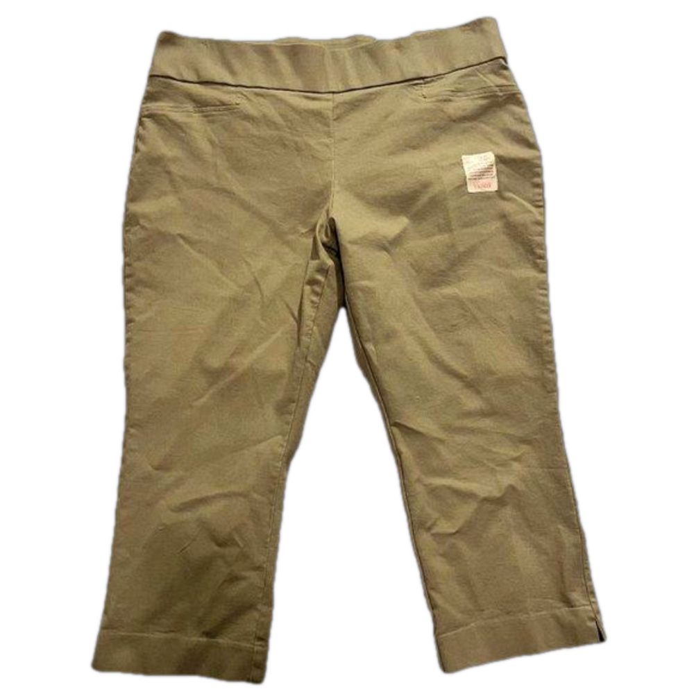 St. John's Bay Tan Capris Casual Cotton Blend